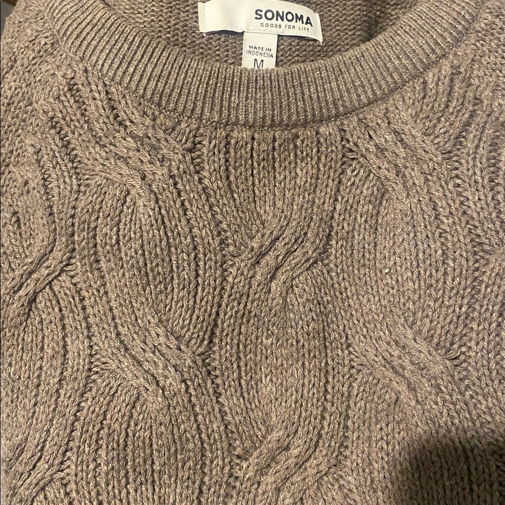 Sonoma Chocolate Cable Knit Sweater